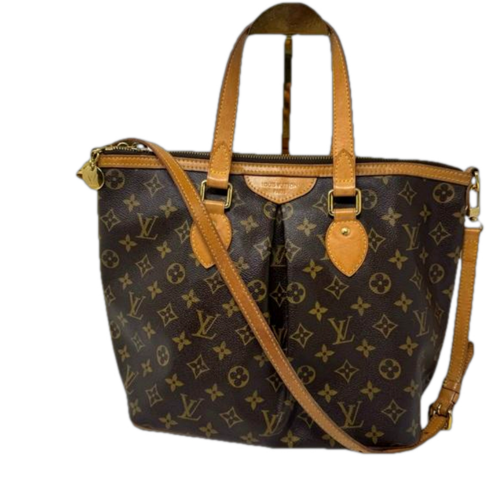 💯Authentic LOUIS VUITTON PALERMO PM MONOGRAM CANVAS SHOULDER BAG BROWN